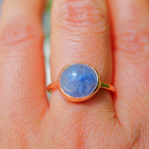 te.moru che light in quartz blue garden quartz 12 number K10 ring 