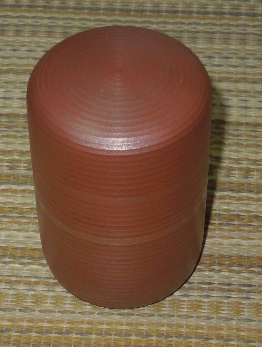茶道具 茶筒・茶入 錫/本錫 乾茂號造 高さ:約10cm 、約465g www