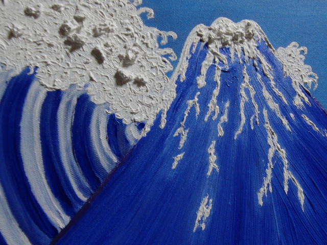 { country beautiful .}, Sato ..,[ large wave Mt Fuji ], oil painting .,F6 number :40,9×31,8cm, oil painting one point thing, new goods high class oil painting amount attaching, autograph autograph * genuine work with guarantee 