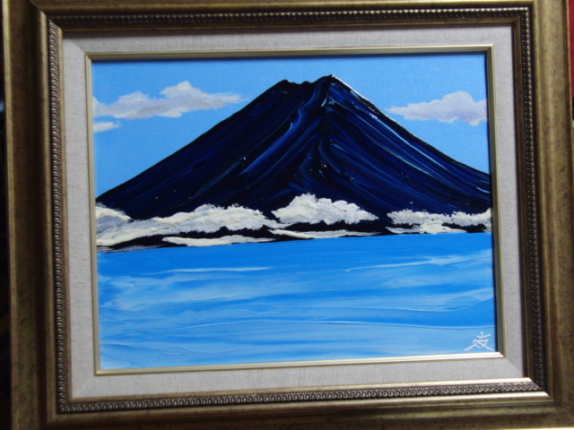 新発売】 ≪国美協≫TOMOYUKI・友之、『山水 富士山』、油彩画、F6号 