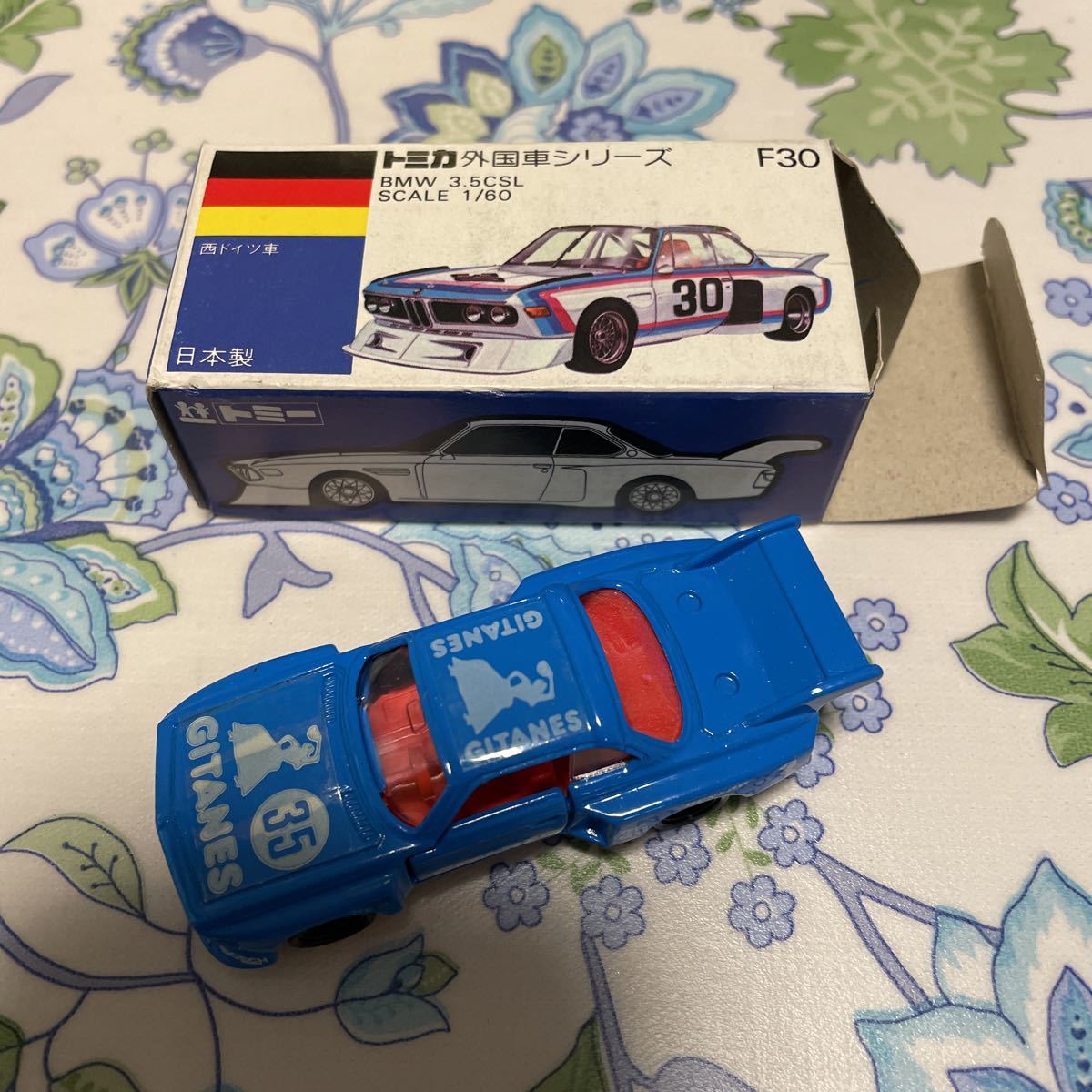 トミカ 青箱 BMW 3.5CSL レーシング 外国車シリーズ No.F30 1977年 日本製 保管品 スケール1/60_画像6