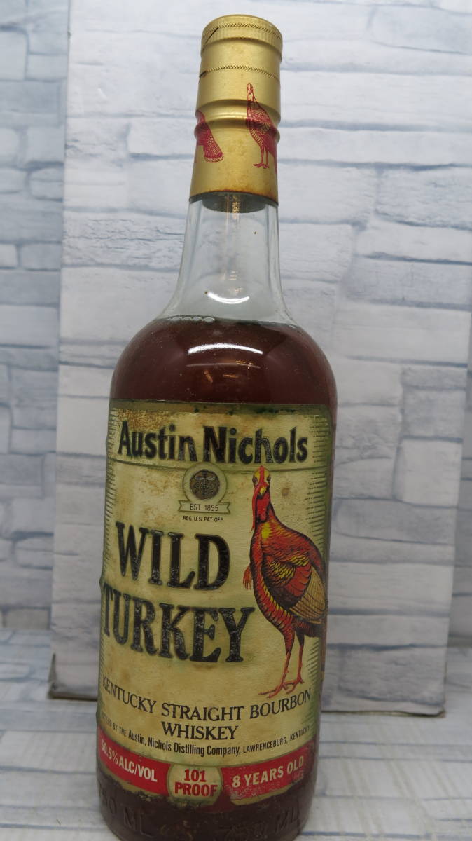 ☆GOL☆未開栓 酒 ワイルドターキー ８年 WILD TURKEY ラベル汚れあります バーボン・ウイスキー 750ml 50,5%
