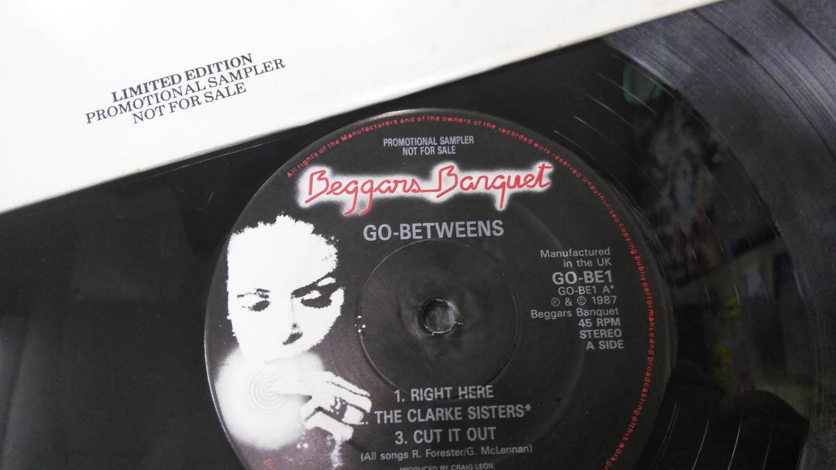 ♪ Go-Betweens　LIMITED EDITION　PROMOTIONAL SAMPLER　12inch vinyl　ゴー・ビトウィーンズ　限定6曲入プロモ　RIGHT HERE　SPRING RAIN_画像2