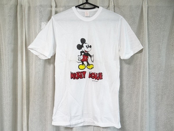 新品 80年代 ビンテージ 台湾製 ウォルトディズニー ミッキーマウス Tシャツ Mサイス レトロ 昭和 当時物_画像1