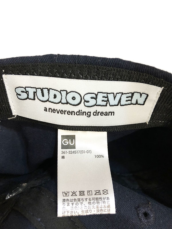 GU STUDIO SEVEN ジーユー スタジオセブン ネイビー レッド キャップ Cap 帽子 Sロゴ 正規品 EXILE 三代目J SOUL BROTHERS Naoto 刺繍_画像9