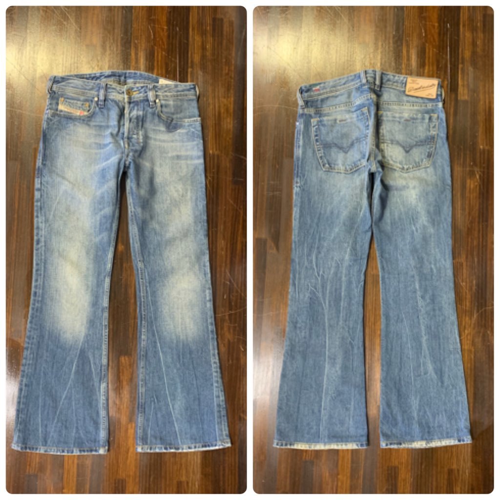 J308TC メンズ パンツ ブーツカット ♪ DIESEL ディーゼル スリム 細身 ジーンズ デニム インディゴ 小さいサイズ / W27 送料520円_画像7