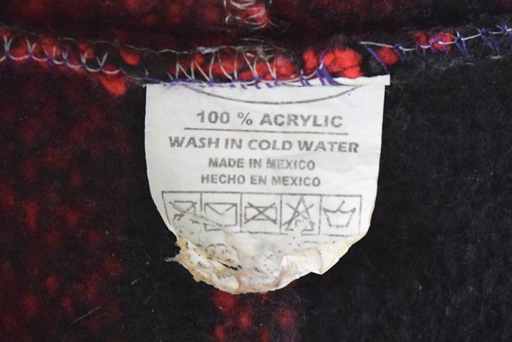 【送料無料】メキシカンパーカー メキパ プルオーバー ジャケット ネイテイブ メキシコ 古着 アクリル ストライプ DZ0351_画像6
