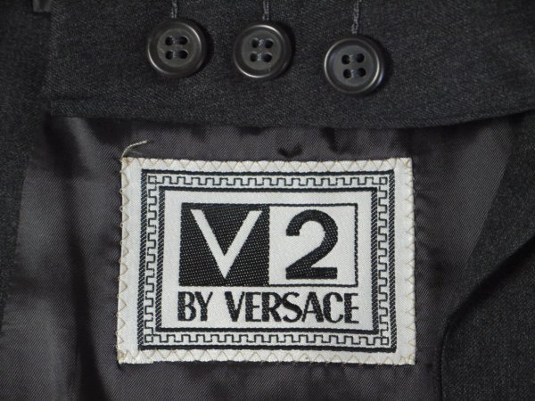 L1340V2 BY VERSACE Versace 0 двойной 4.* общий подкладка * уголь двубортный костюм * бизнес 