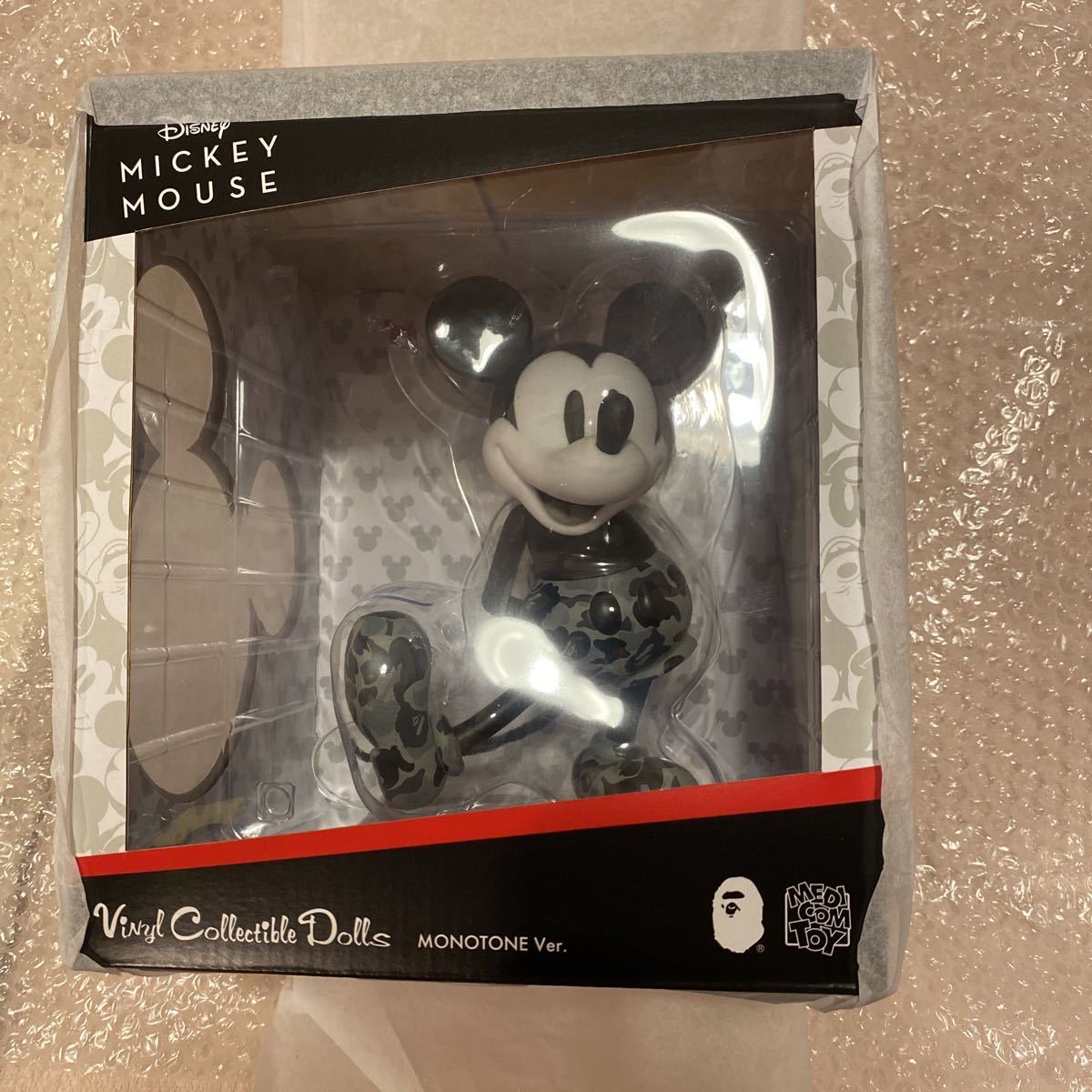 MICKEY VCD BAPE MICKEY MOUSE GREY べイプ エイプ ディズニー ミッキーマウス メディコムトイ グレー フィギュア ape 限定 kaws_画像1