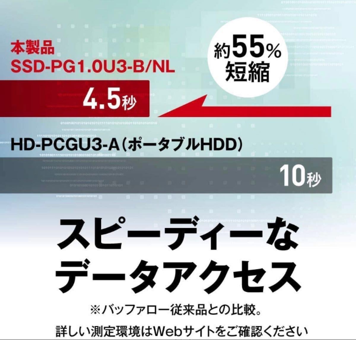 新品未開封　翌日発送！　バッファロー外付けSSD 1TB SSD-PG1.0U3-B/NL web限定商品