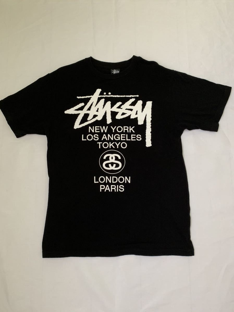 [Бесплатная доставка] Stussy Stussy T -Fork Black Size Dlong Spece Specing около 62 см шириной 48 см.