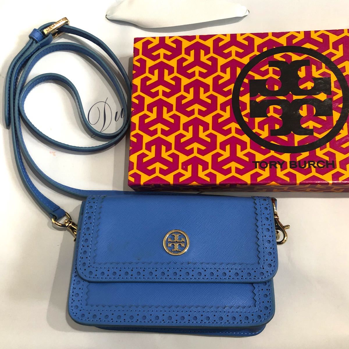 TORY BURCH トリーバーチ　ミニショルダーバッグ　2way  ブルー