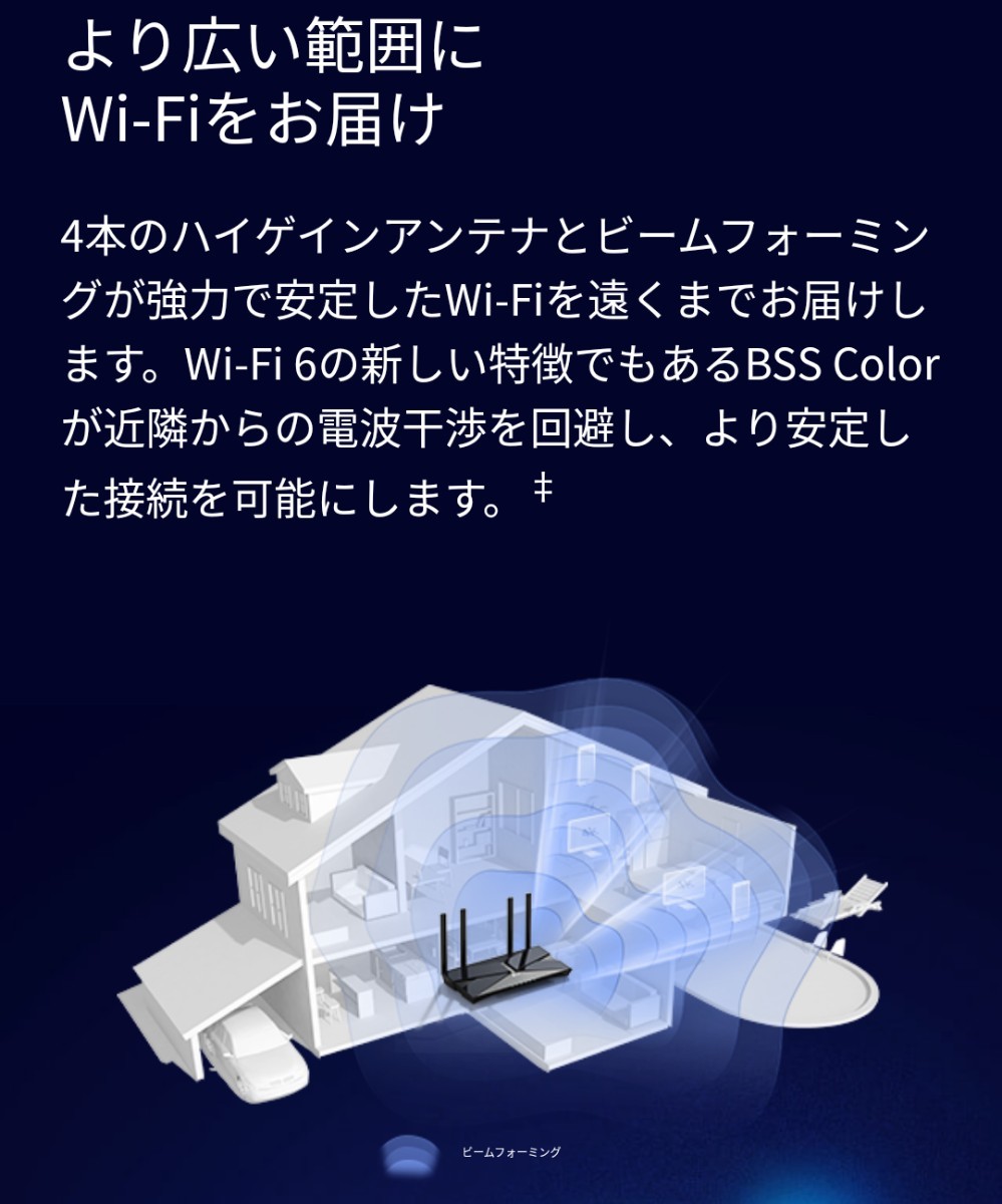 【Wi-Fi6対応】TP-LINK ARCHER AX50