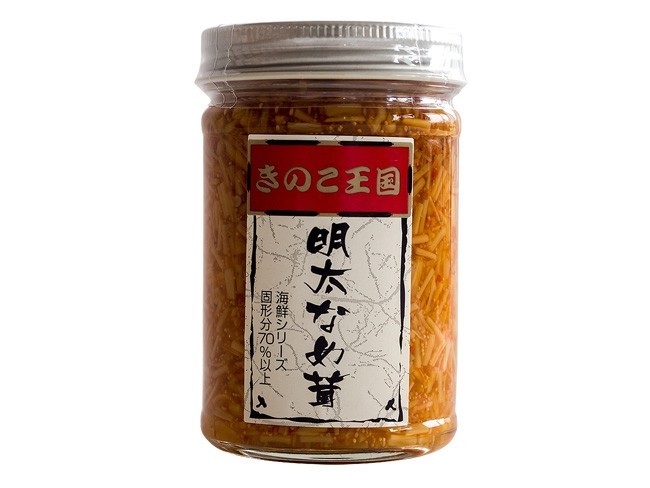 明太なめ茸170g(国産えのき茸使用！めんたい味のタラコとナメタケでご飯が進む！)醤油漬け たらことエノキダケの漬物 きのこ王国_画像6