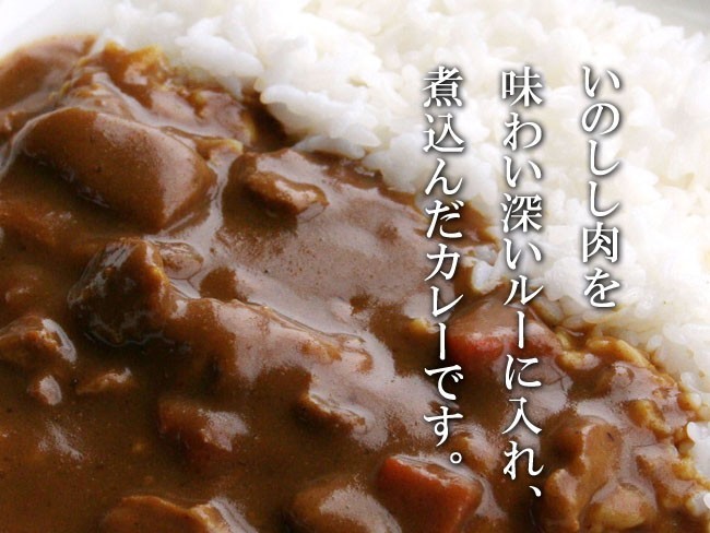.... curry ×2 piece set (.... already ....-)( middle .)inosisi meat use ., wild boar meat . taste .. deep Roo . inserting,. included .. curry...