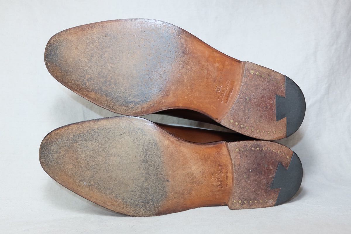 希少着用少JOHN LOBB ジョンロブ 美しいUチップシングルモンク