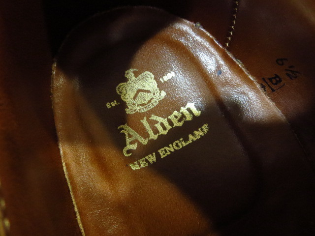 Alden オールデン (5366) Military Plain Toe Ox コードバン ミリタリー プレーン トゥ 短靴 バーガンディ US6.5D 24.5cm 定価136400円_画像5