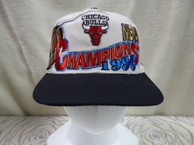 シカゴブルズ キャップ CHICAGO BULLS 帽子 NBA優勝 1996 チャンピオン