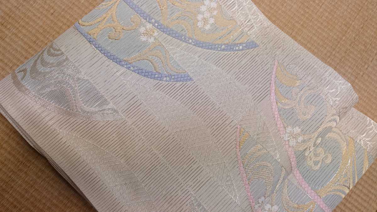 新品 絽袋帯 111 清涼 器物文様 オフホワイト 未仕立 未使用 留袖 色