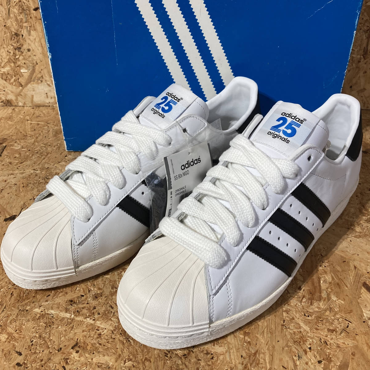 安い 28.5cm US10.5 STAR SUPER 25 NIGO adidas コラボ 80S SS ニゴー