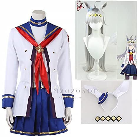 ウマ娘 プリティーダービー オグリキャップ 勝負服 コスプレ衣装 ウィッグ 耳付き 風( 靴別売り) コミック、アニメグッズ コスプレ衣装 コミック、アニメ、ゲームキャラクター