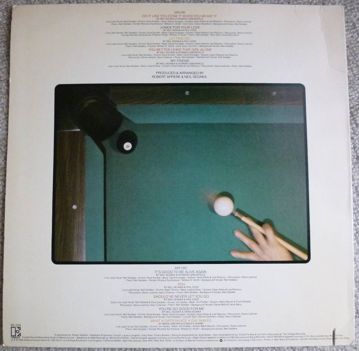 【視聴】Neil Sedaka『In The Pocket』LP Soft Rock ソフトロック_画像2
