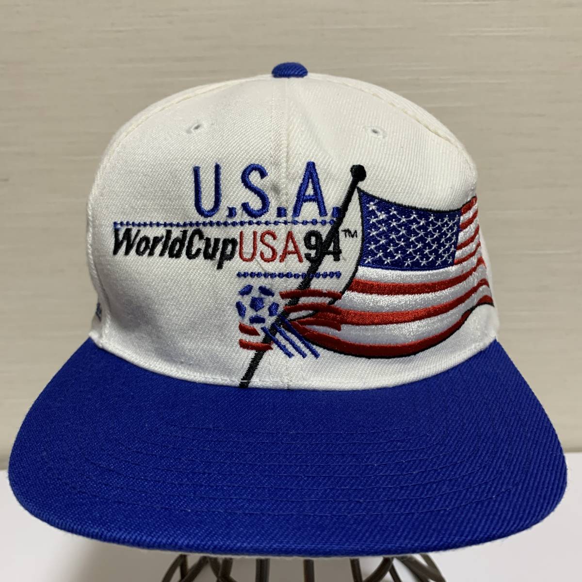 World Cup USA 94 1994年 アメリカ ワールドカップ スナップバック キャップ 刺繍 APEX (中古品 古着)_画像1