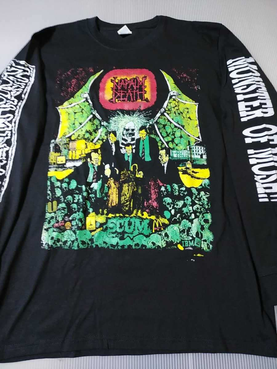 Yahoo!オークション - NAPALM DEATH 長袖 Tシャツ scum 黒M