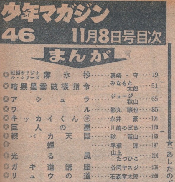 週刊 少年マガジン 1970年46号 昭和45年 早瀬淳 アシュラ ジョージ秋山 永井豪 みなもと太郎 山上たつひこ 川崎のぼる 影丸譲也 真崎守 本_画像3