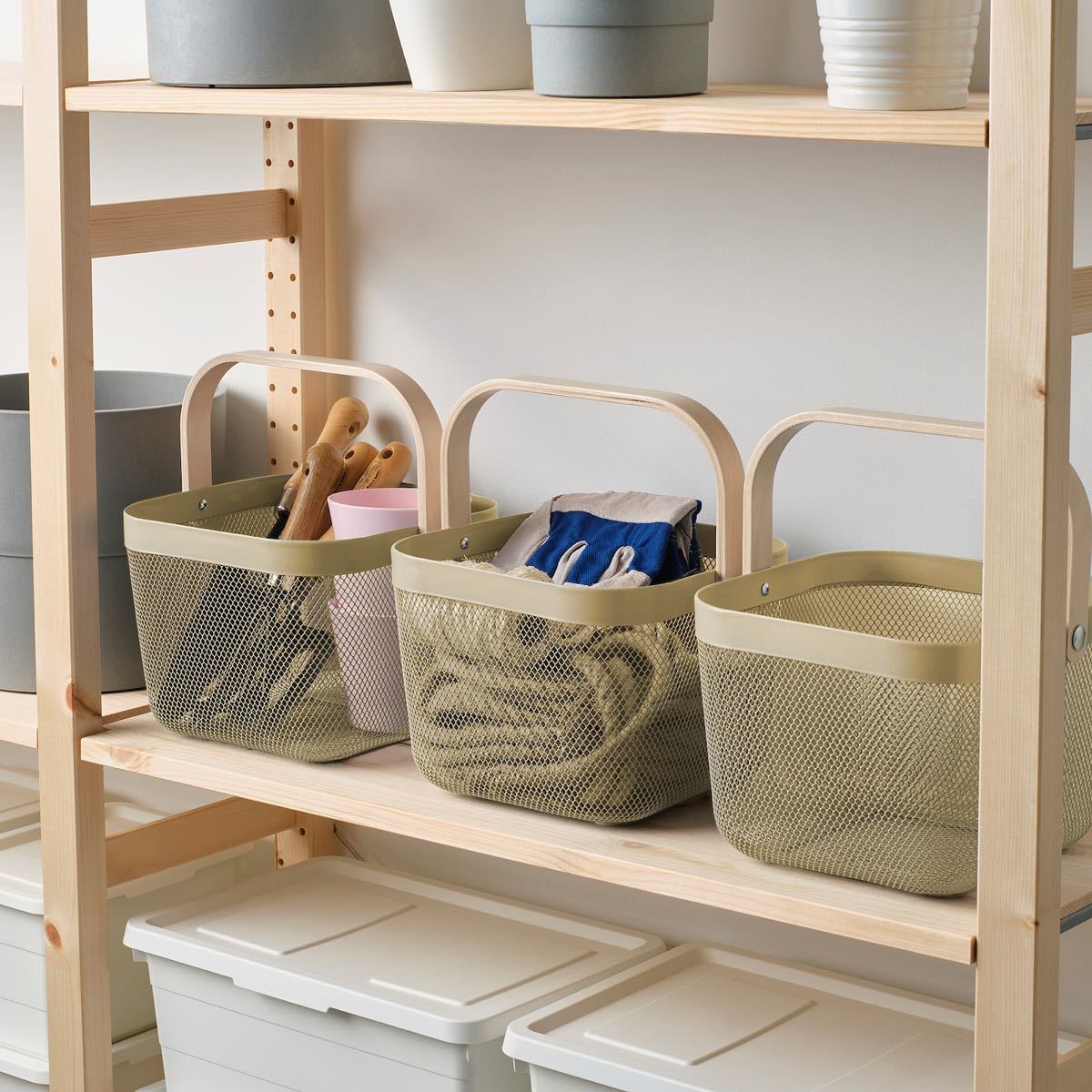 メール便なら送料無料】【メール便なら送料無料】IKEA 籠 バスケット 2