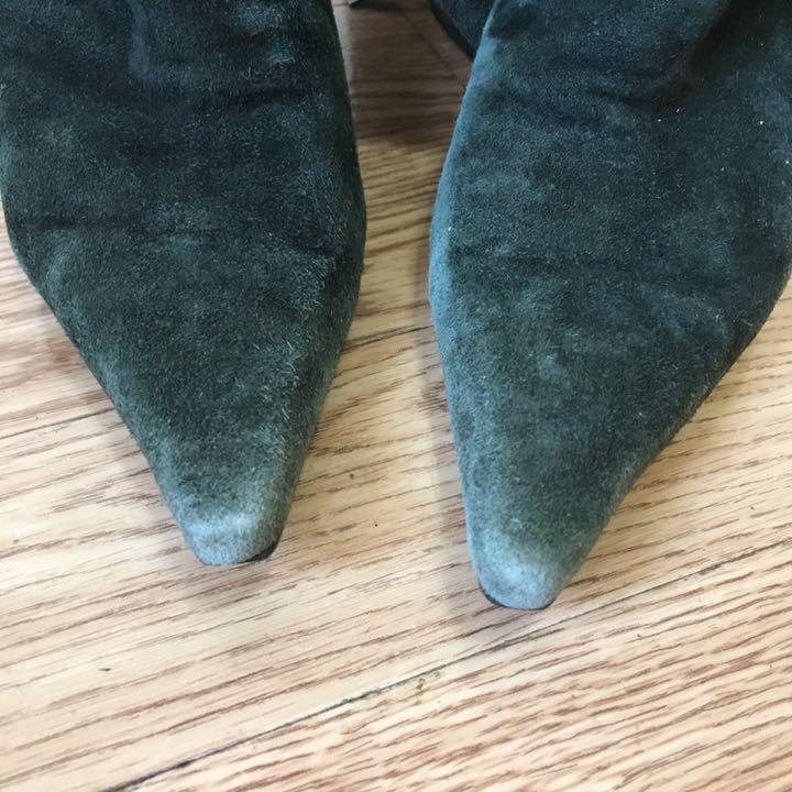 DIANA green long boots suede 24.5cm