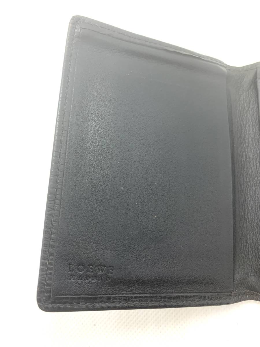 LOEWE Loewe * футляр для карточек кожа чёрный складывающийся пополам чехол для проездного билета 
