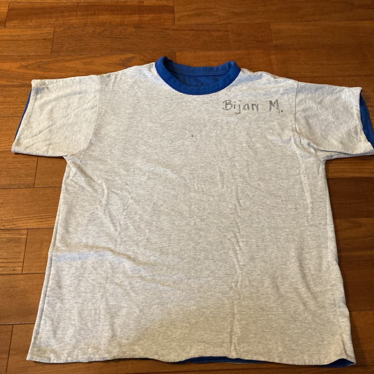 ビンテージ【古着】80's USA製 Tシャツ 半袖Tシャツ RSJ ヴィンテージ vintage Lサイズ リバーシブル カレッジの画像4
