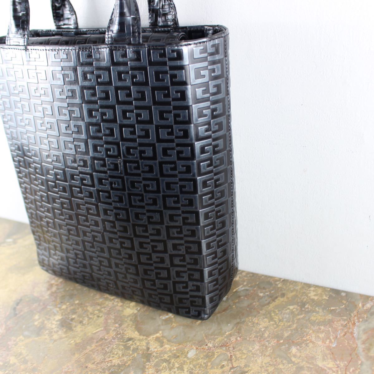 OLD GIVENCHY LOGO PATTERNED LEATHER TOTE BAG/オールドジバンシィロゴレザートートバッグ