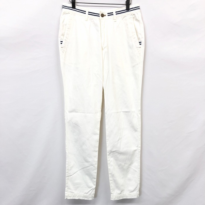 a.v.v HOMMEa-veve Homme M men's man chino pants tapered stretch Zip fly long cotton × polyurethane eggshell white white series 