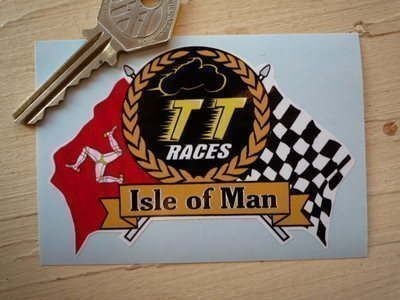 ◆送料無料◆ 海外 マン島TTレース Isle Of Man C 250mm ステッカー_画像1