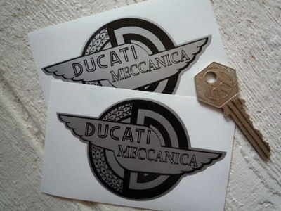 ◆送料無料◆ 海外 ドゥカティ メッカニカ black Ducati 200mm 2枚セット ステッカー_画像1