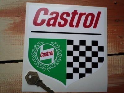 ◆送料無料◆ 海外 カストロール シールド CASTROL 200mm ステッカー_画像1