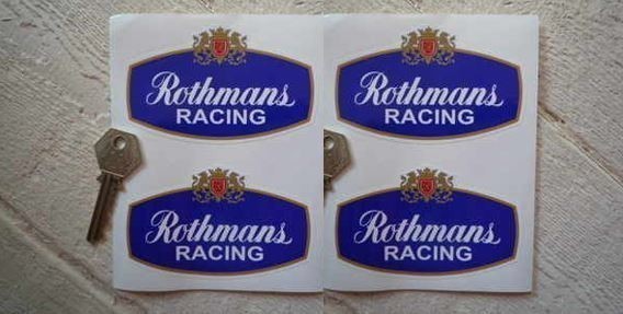 ◆送料無料◆ 海外 ロスマンズ レーシング Rothmans Racing 25mm 4枚セット ステッカー_画像1