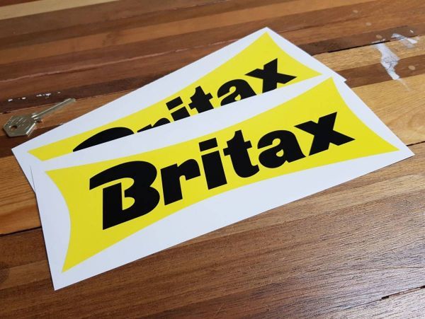 ◆送料無料◆ 海外 ブリタックス Britax Waisted Yellow 258mm 2枚セット ステッカー_画像1