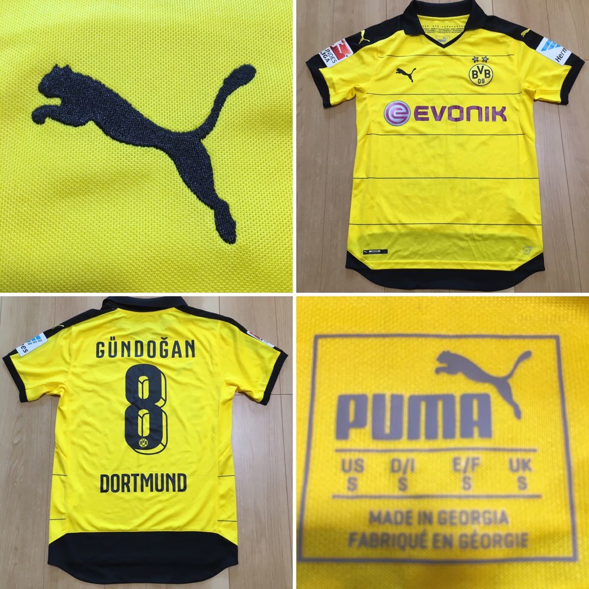 PUMA プーマ ボルシア・ドルトムント 15/16 HOME ユニフォーム 8番 ギュンドアン GUNDOGAN