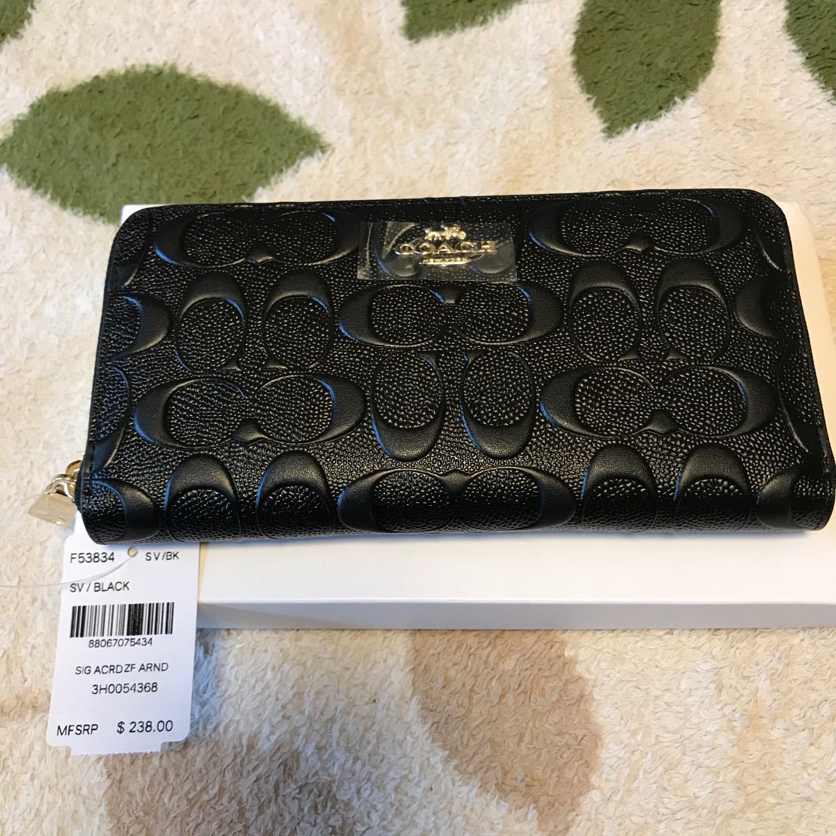 coach ラウンドジップ長財布 エンボスドシグネチャー Ｆ53834 - 長財布