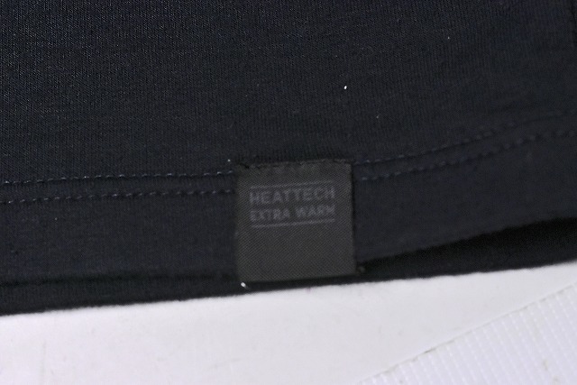 ユニクロ ★ UNIQLO ★ 極暖 HEAT TECH EXTRA WARM ★ Ｓサイズ ★ 黒 ★ 袖リブ 九分袖 ★ 中古品 毛玉 ★ 古着 ★ 下着 肌着 ★_画像3