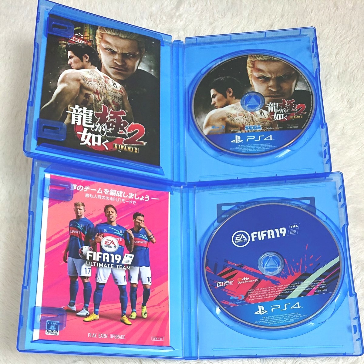 PS4 龍が如く極2 FIFA19 2本セット