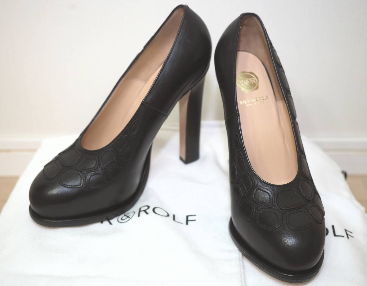 大人気新品 定価11万円 未使用品 V&R VIKTOR&ROLF Italy製 13AWヒール