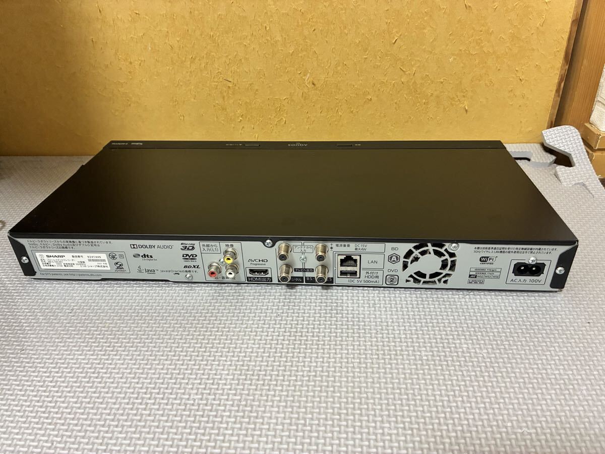 動作未確認ジャンク品 SHARP シャープ AQUOS ブルーレイディスクレコーダー 2B-C10CW1 2021年製_画像8