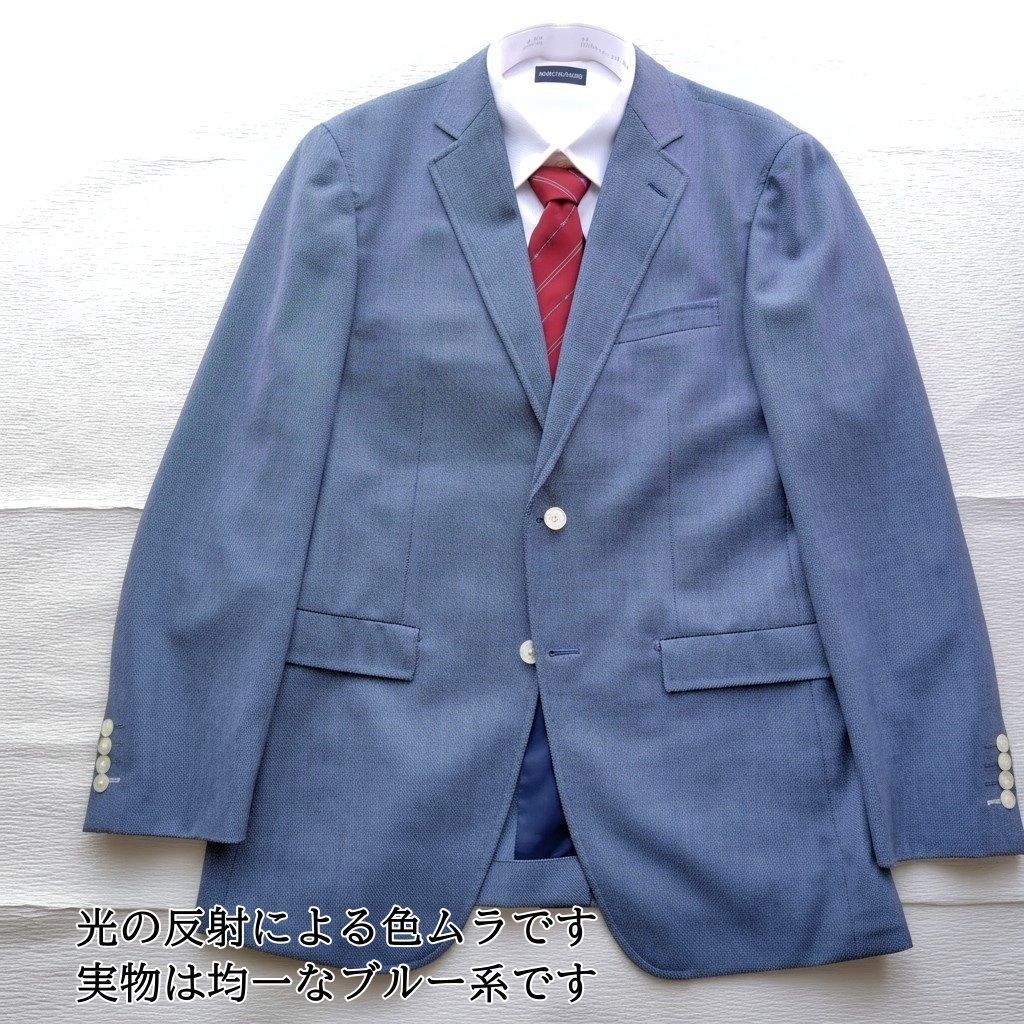 春夏 ORIHICA スーツ 3L ブルー 洗えるストレッチ【至高の清涼ブルー】オリヒカ セットアップ 大きいサイズ ウォッシャブル 紳士 185_画像2