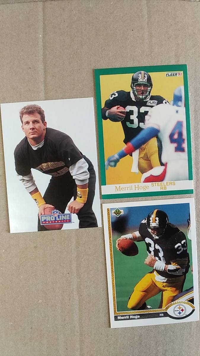 NFLカード　MERRILL HOGE / TOPPS 89 RC　他8種　スティーラーズ　RB_画像2