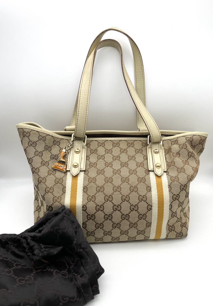 GUCCI グッチ GGキャンバス チャーム付トートバッグ www.cleanlineapp.com