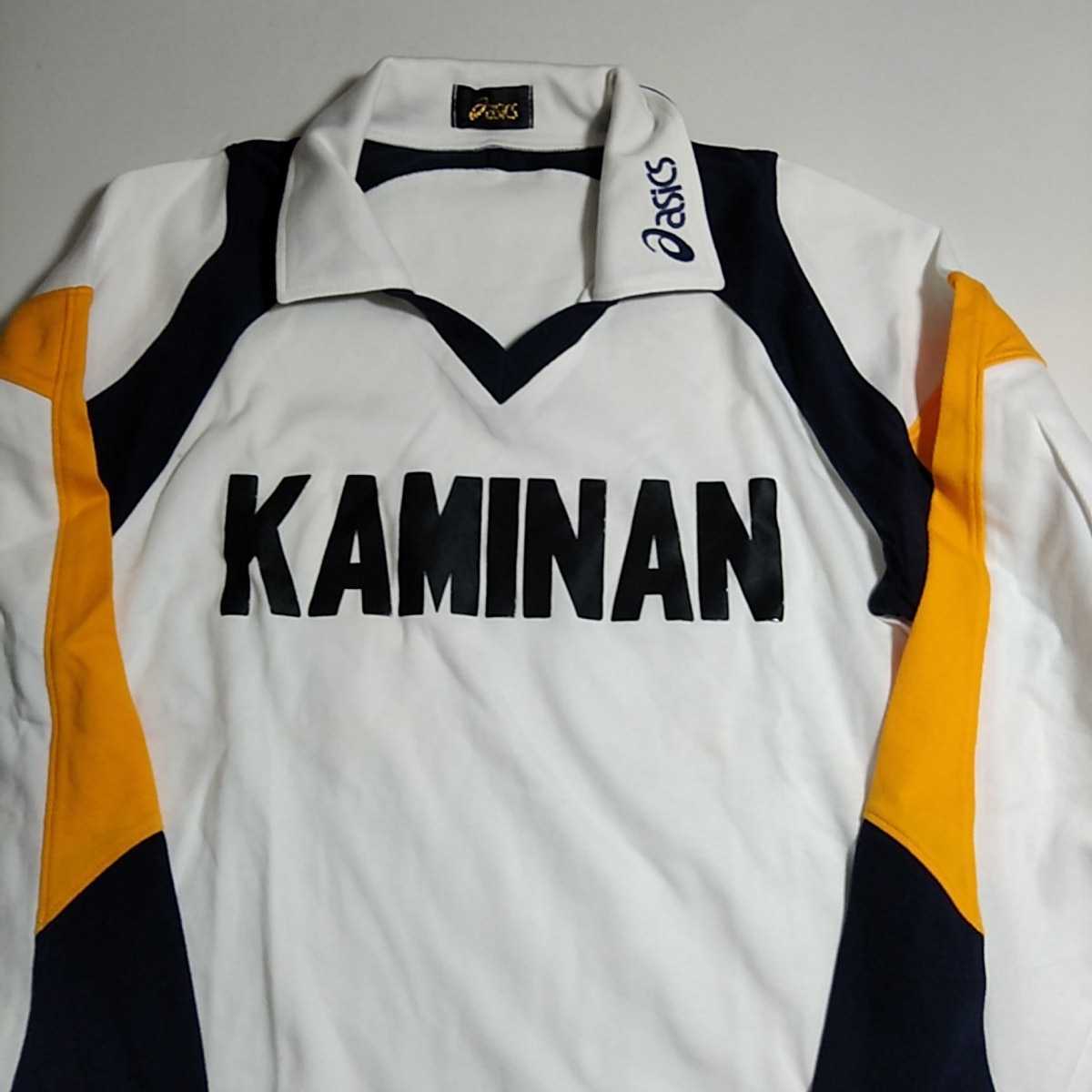 神南 kaminan バレーボール部 アシックス asics 黒タグ 白 ホワイト 黄